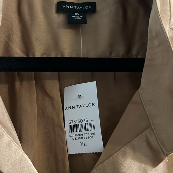 Ann Taylor Camel Blouse with Dramatic Sleeves - Picture 2 of 4